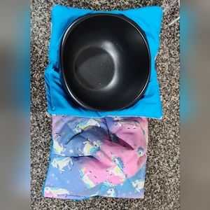 unicorn and rainbows bowl cozy
